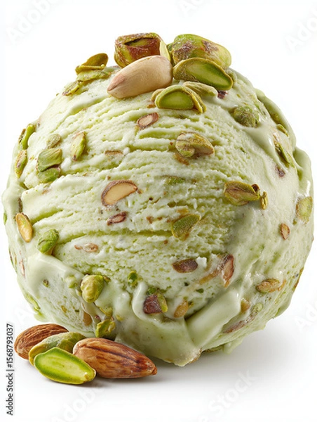Fototapeta pistachio ice cream. Generative AI