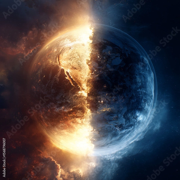 Fototapeta planet in space. Generative AI