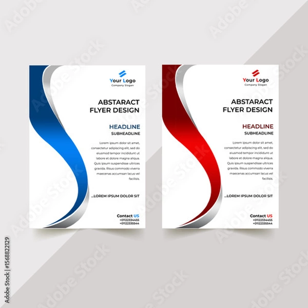 Obraz modern flyer design template