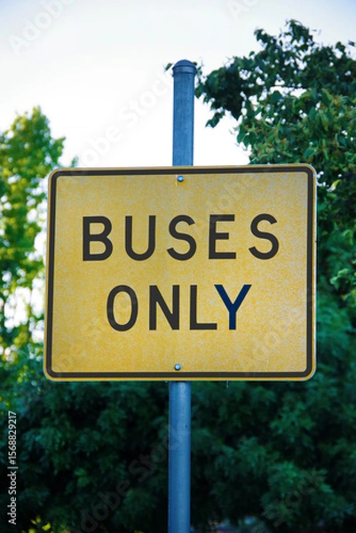 Obraz For BUSES ONLY road sign