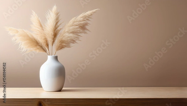 Obraz Elegant Vase with Pampas Grass