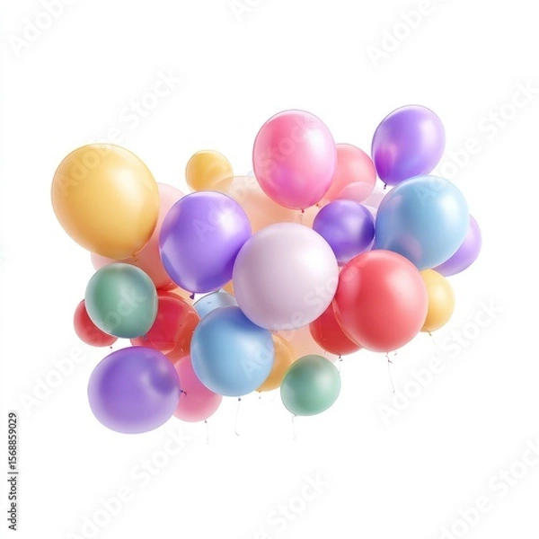Fototapeta Cluster of colorful balloons (1)