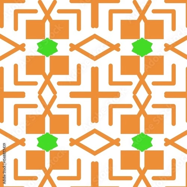 Fototapeta Abstract geometric pattern, colorful design, modern art print