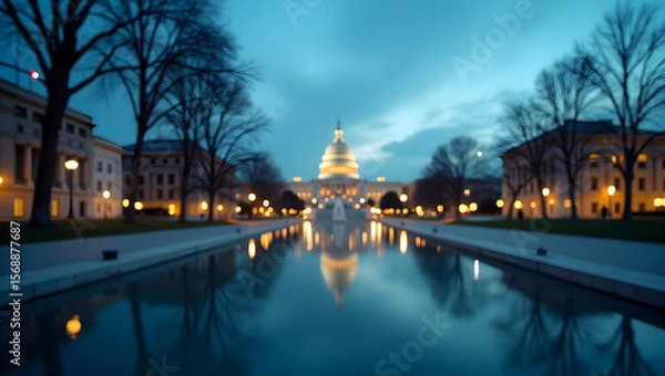 Fototapeta Comprehensive Government Policy Impact Studies: Evaluating Regulatory Shifts, Fiscal Measures, and Political Dynamics for Strategic Corporate Planning - Photo Stock Concept