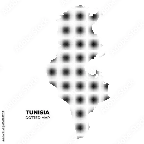 Obraz Dotted Map of Tunisia