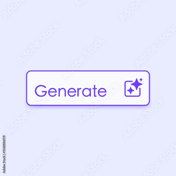 Obraz Generate AI button Vector illustration.