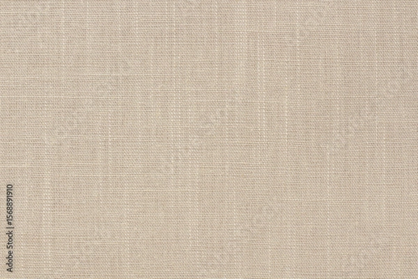 Fototapeta Brown linen fabric cloth texture for background, natural textile pattern.