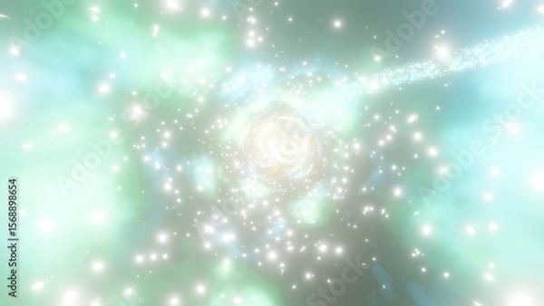 Fototapeta ものすごいスピードで駆け抜ける光の軌跡　カラフルな光の背景