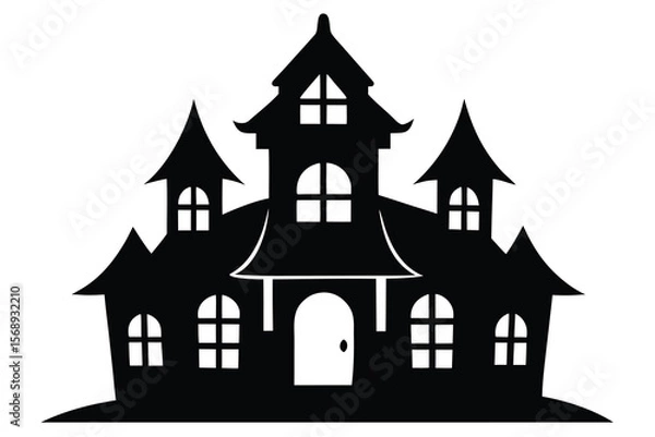 Fototapeta haunted house vector icon