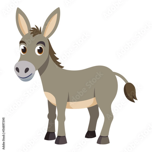 Fototapeta vector illustration of a donkey