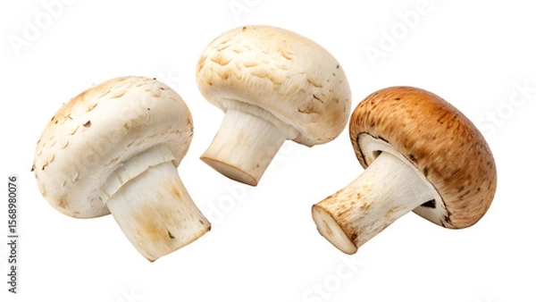Obraz Fresh mushrooms isolated on transparent background