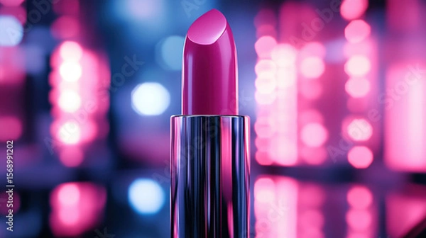 Obraz lipstick on background, Lipstick_pink_cosmetology_concept 