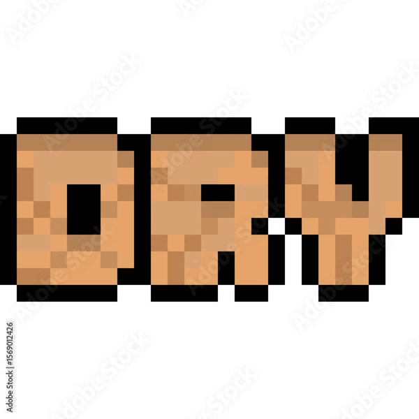 Fototapeta Pixel Art Dry Word