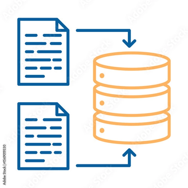 Fototapeta Simple Line icon of Data Integrity – Scales Representing Accuracy and Trustworthiness of  AI Data on Transparent Background.  .