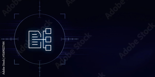 Fototapeta Core Flow Visualizing Digital Hierarchies in a Precision-Guided Network