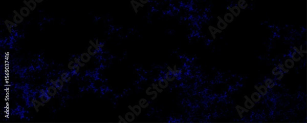 Fototapeta Blue misty dark background with smoke. Cosmic nebula-inspired digital art for futuristic, sci-fi, and atmospheric design. Grunge textured blue smoke on black background.