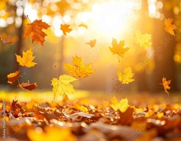 Obraz autumn leaves background
