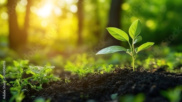 Fototapeta A clean energy summit discussing the future of green technology 