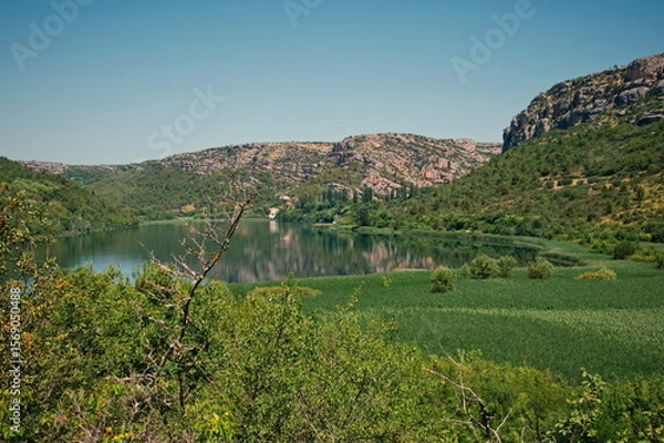 Obraz High angle view of the river in Krka National Park
