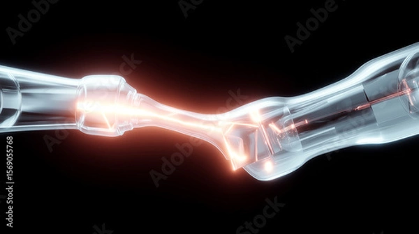 Fototapeta Glowing Energy Transfer in Transparent Tubes