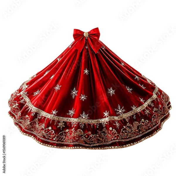 Fototapeta red christmas tree