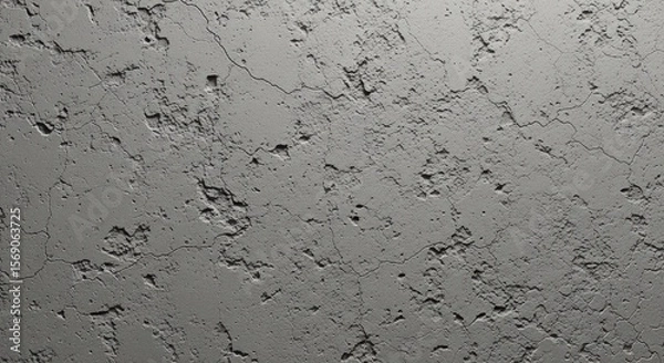 Obraz Porous texture of old concrete with deep cracks, creating an atmosphere of industrial grunge and decay.