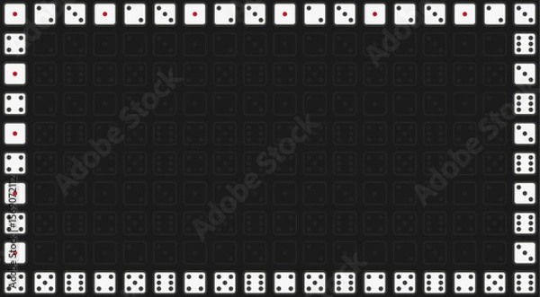Obraz Dice background illustration vector set