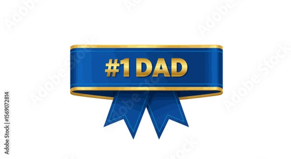 Fototapeta Celebrate the Incredible Father in Your Life with the #1 Dad Ribbon Award a Perfect Gift for Any Occasion Honoring His Unwavering Support and Love 