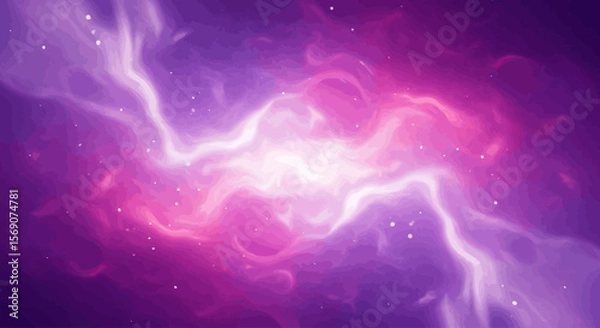 Fototapeta Vibrant Cosmic Nebula Resplendent with Electric Energy and Shimmering Stardust Creating a Breathtaking Celestial Phenomenon