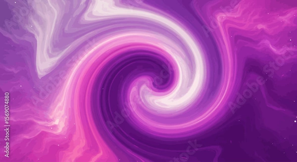 Fototapeta Amesmerizing cosmic vortex swirling with vibrant shades of purple pink and white set against a backdrop of distant stars and nebulous clouds creating a visually stunning representation of deep space a