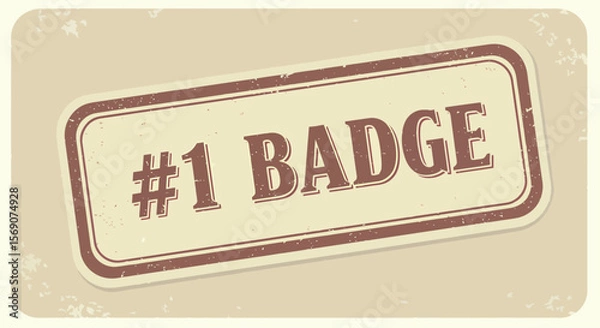 Fototapeta Recognize Achievement and Excellence with a Premium Number One Badge Stamp Graphic Design Perfect for Awards Certificates and Recognition Programs for Celebrating Top Performers