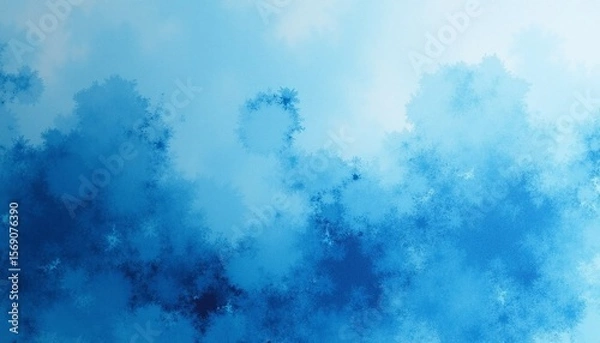 Obraz Blue abstract clouds creating a calming mood in a digital artwork of serene skies and artistic patterns