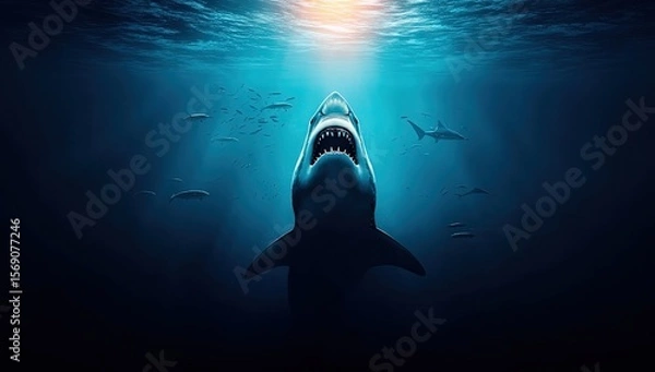 Fototapeta Shark Underwater Portrait