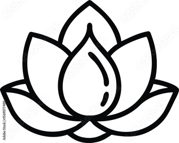 Fototapeta Serene Lotus Flower with Water Drop A Symbol of Purity and Tranquility