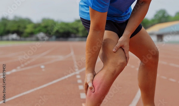 Obraz Runner Leg Pain Muscle Cramp Injury Track