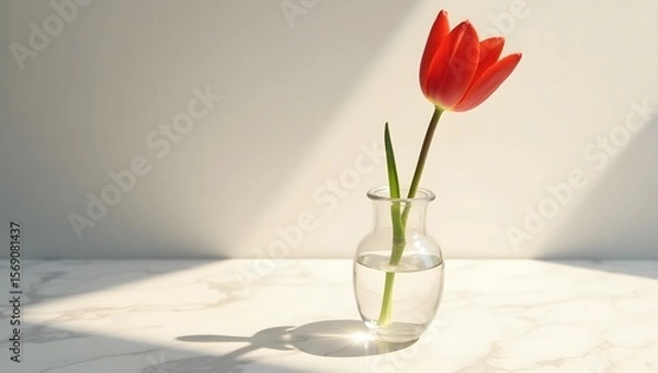 Obraz The Elegance of a Single Tulip