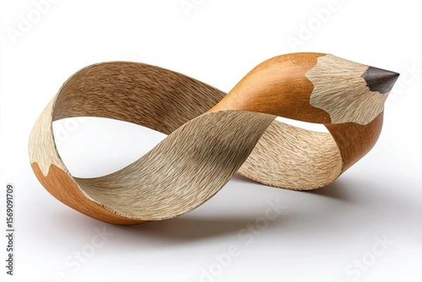 Obraz Pencil Mobius Strip: A Creative and Conceptual Visual Representation of Infinity