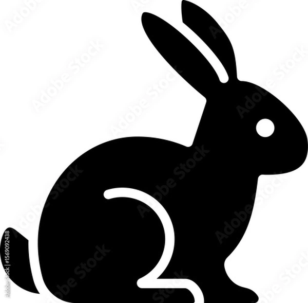 Obraz Bunny icon flat style.