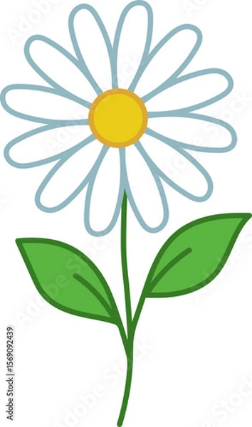 Fototapeta Chamomile flower icon in filled style.