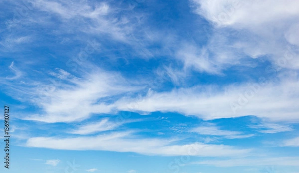 Fototapeta Blue sky and white clouds. Natural background.
