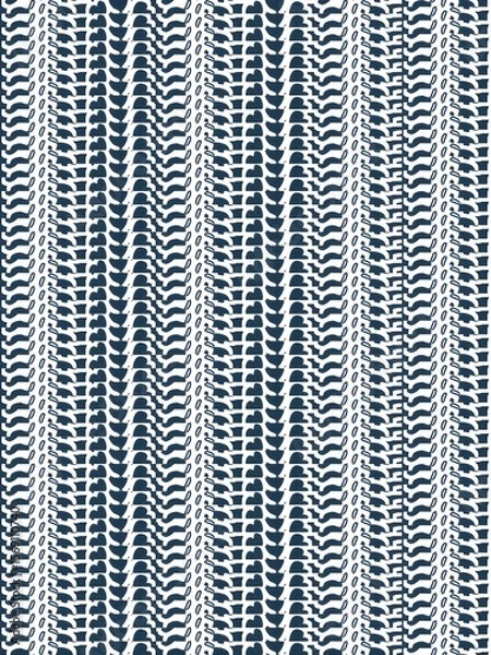 Fototapeta Abstract Geometric Pattern Seamless Indigo and White Chevron Texture
