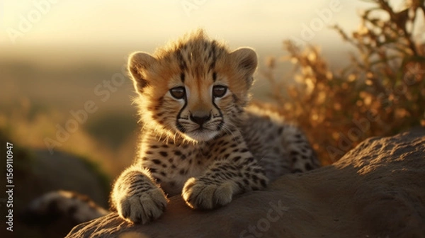Fototapeta Cheetah Cub in Golden Light	
