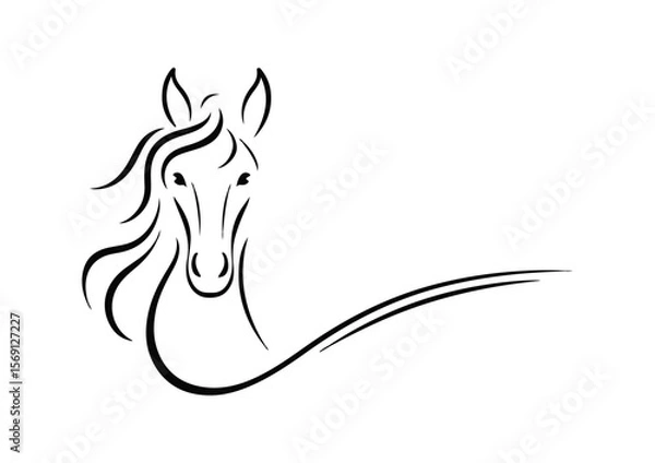 Fototapeta Horse head vector