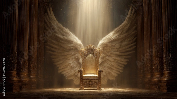 Fototapeta throne with cloud on fantasy	
