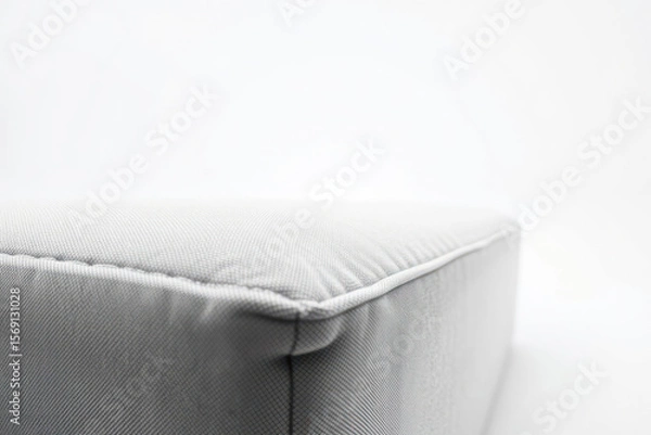 Fototapeta Close-up modern minimal sofa. Clean lines, simple design. Interior, furniture detail.