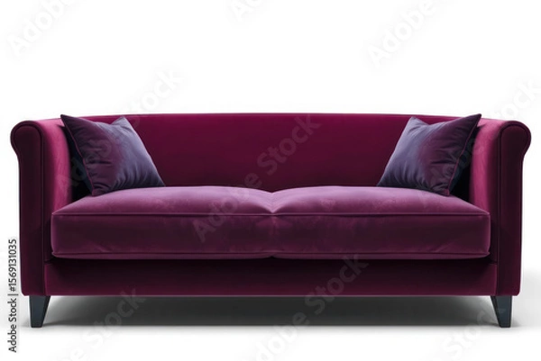 Fototapeta Close-up modern minimal sofa. Clean lines, simple design. Interior, furniture detail.