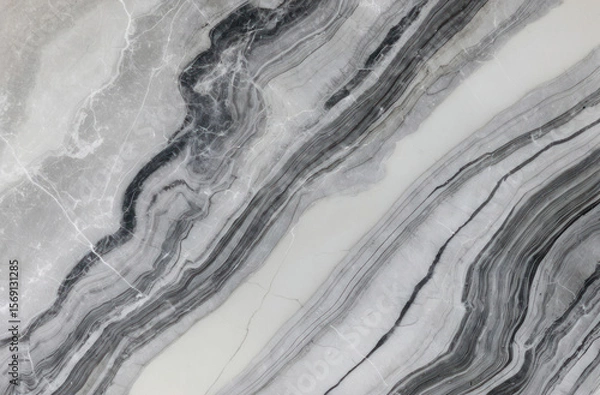 Fototapeta Grey marble texture. Smooth, refined surface. Classic, neutral backdrop for design.