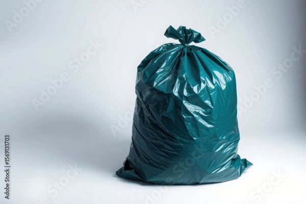 Fototapeta Garbage bag close-up. Environmental, waste or clean-up themes.