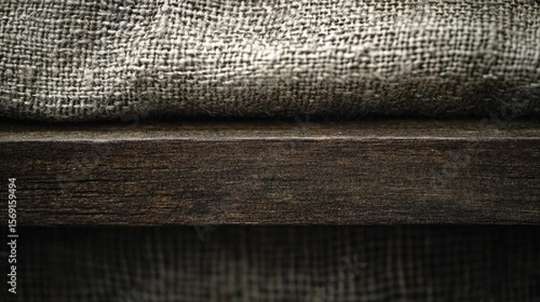 Fototapeta Raw linen stretched over frame with visible grain.
