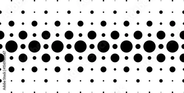 Fototapeta Seamless Halftone Density Gradient Texture Circles